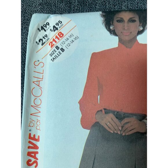 McCall's Misses Blouse Skirt Sewing Pattern sz 12-16 2118 - uncut - Picture 9 of 10